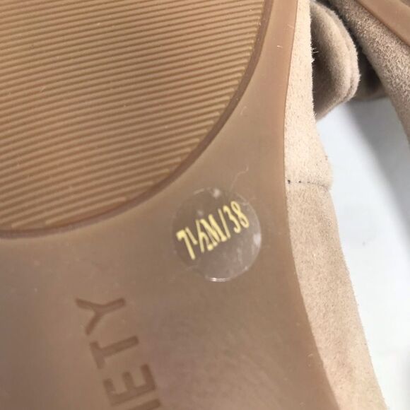 Sole Society KAMBER Tan Suede Leather Ruffle Pointed Toe Slip On Ballet Flat NEW - Picture 16 of 16